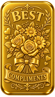 Compliments gold bar
